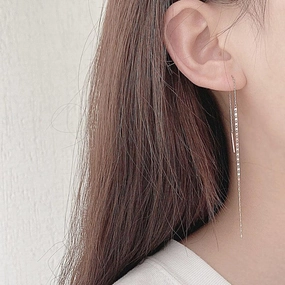 S925 Sterling Silver Ear Thread Female 