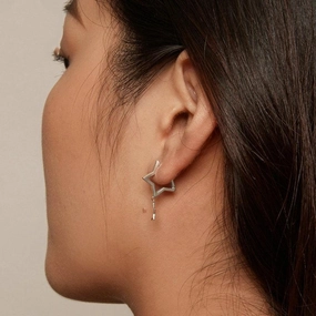 S925 Sterling Silver Five-pointed Star Ear Clip 