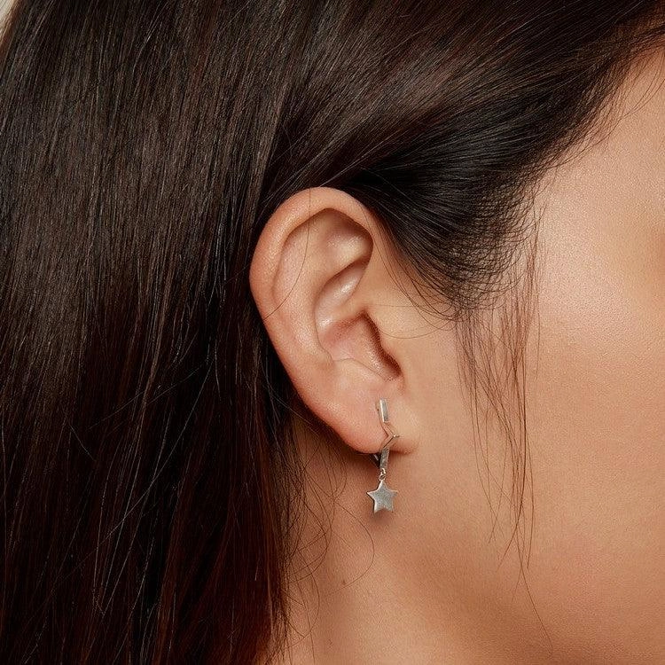 S925 Sterling Silver Five-pointed Star Ear Clip