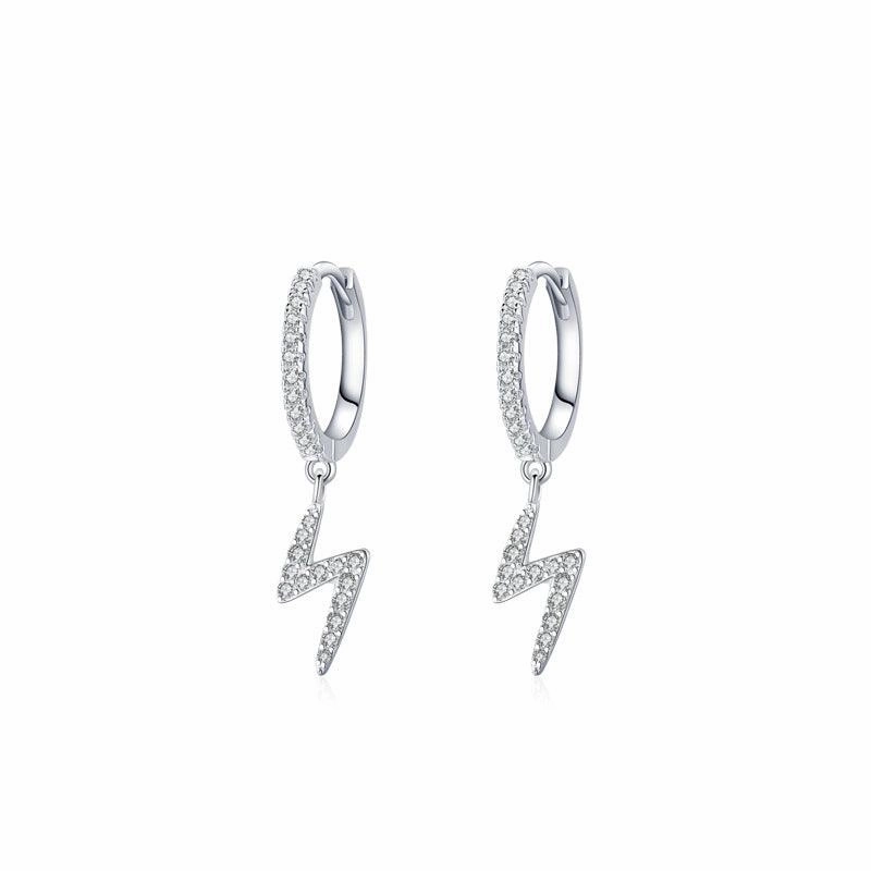 S925 Sterling Silver Heart-shaped Ear Clip Female Refined Rhinestone Love