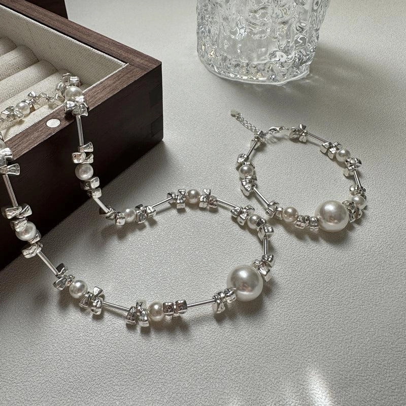 S925 Sterling Silver Irregular Pearl Bracelet