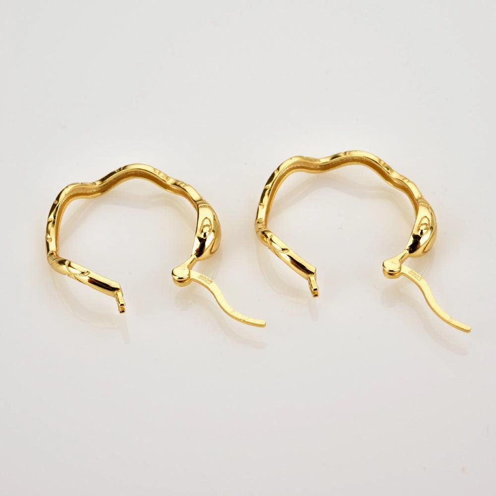S925 Sterling Silver Large Ring Snake Earrings