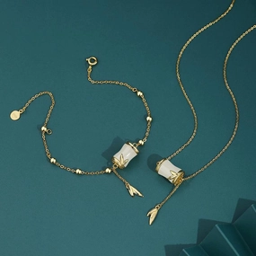 S925 Sterling Silver Natural And Tianyuzhu Bracelet Female Necklace 