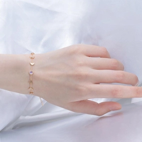 S925 Sterling Silver Star Moon Bracelet Moonlight Stone 