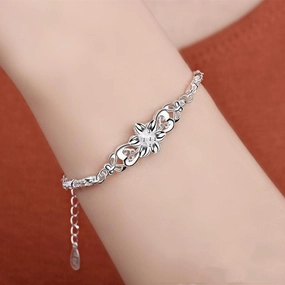 S999 Foot Silver Sterling Bracelet 