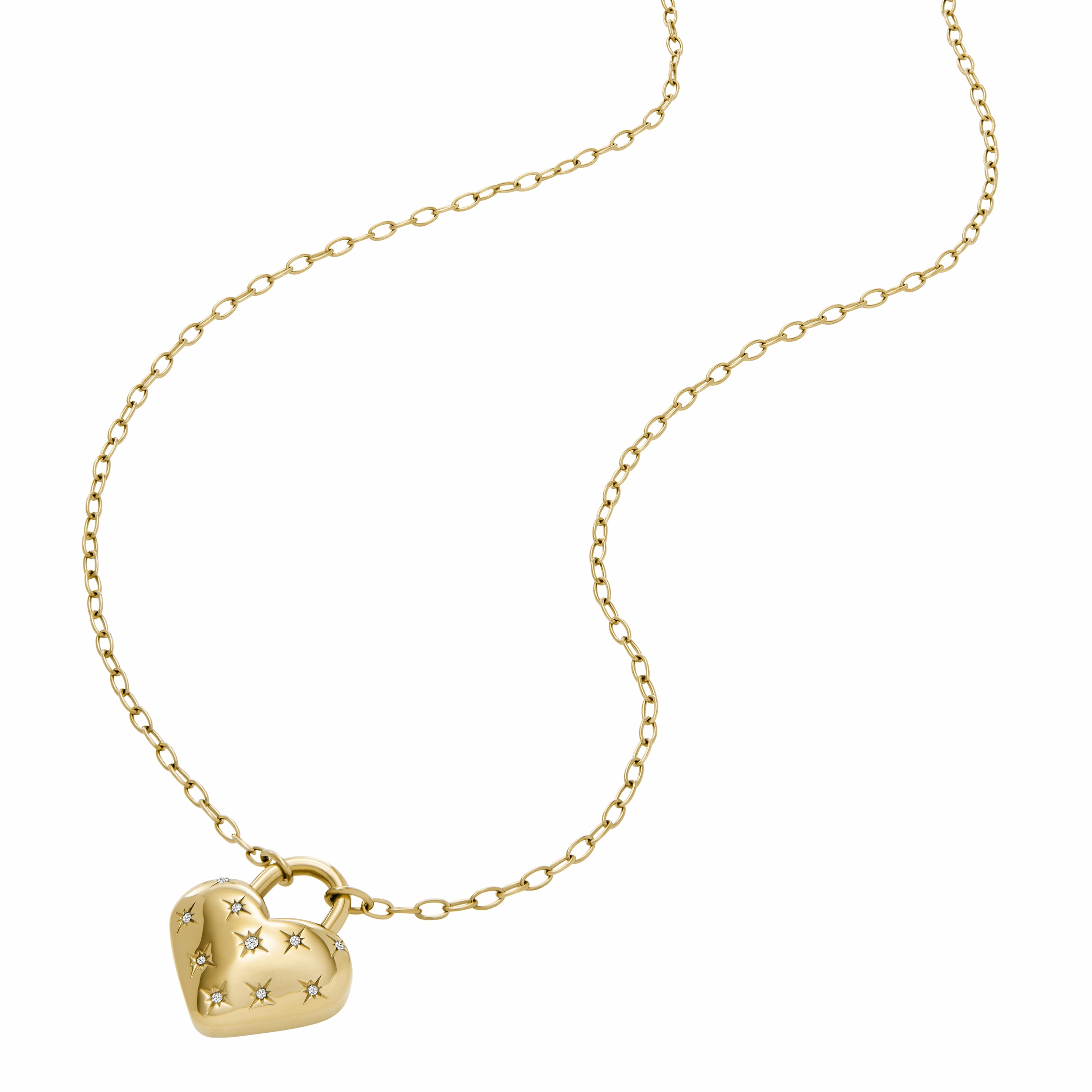 Sadie All My Love Gold-Tone Stainless Steel Heart Pendant Necklace