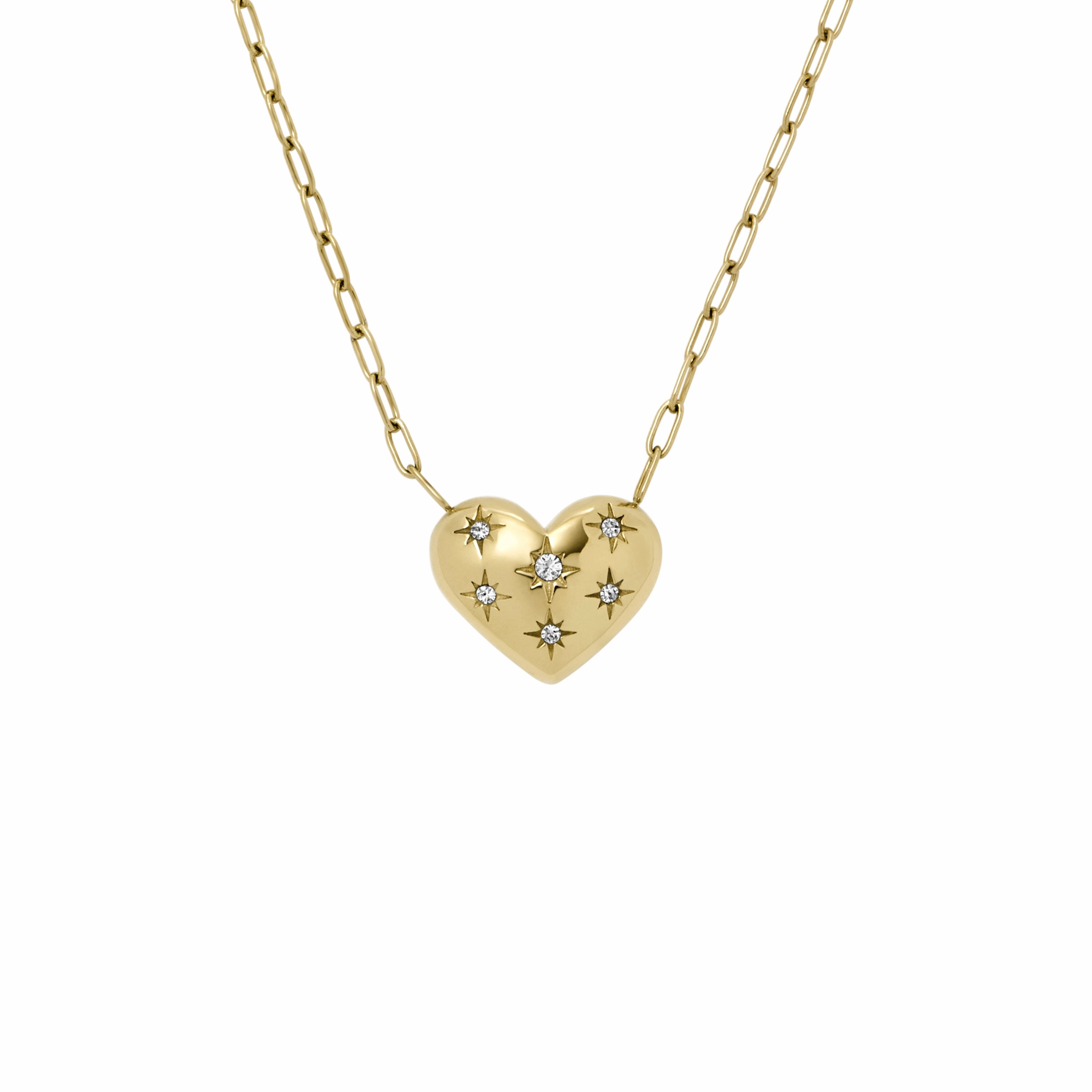 Sadie All My Love Gold-Tone Stainless Steel Heart Pendant Necklace fashion-jewelry  
