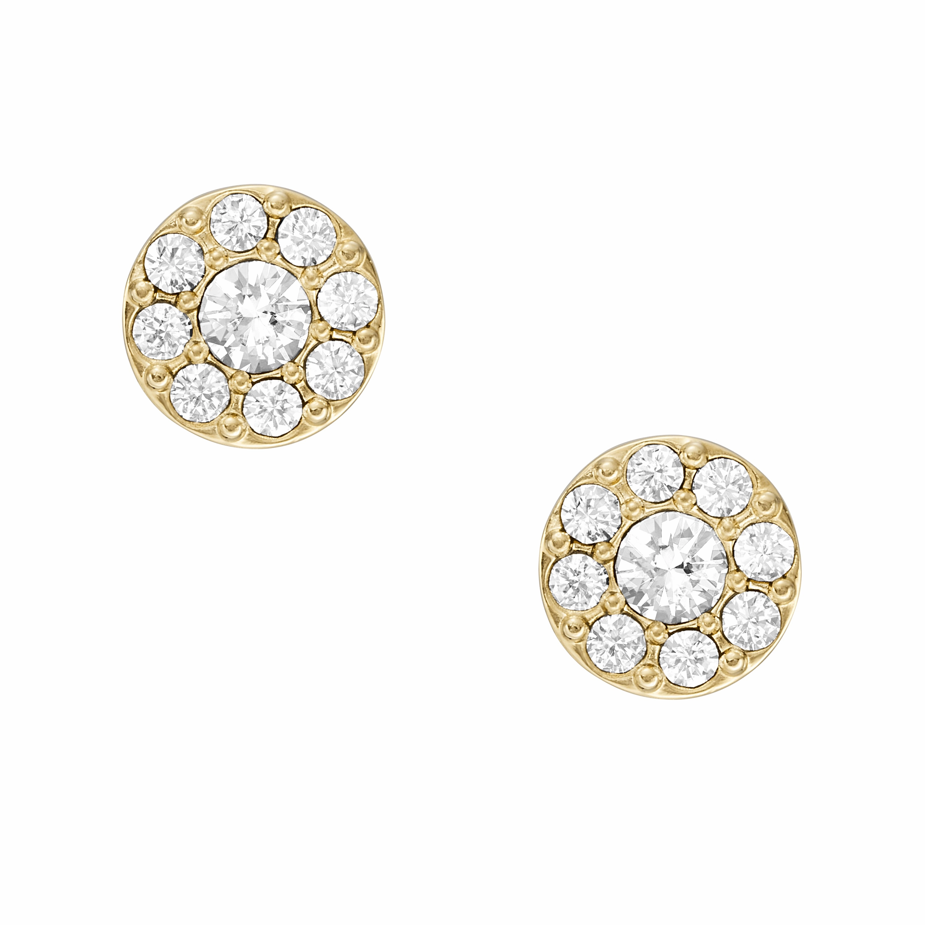 Sadie All Stacked Up Gold-Tone Stainless Steel Stud Earrings fashion-jewelry  