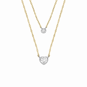 Sadie Tokens Of Affection Two-Tone Stainless Steel Chain Necklace fashion-jewelry  