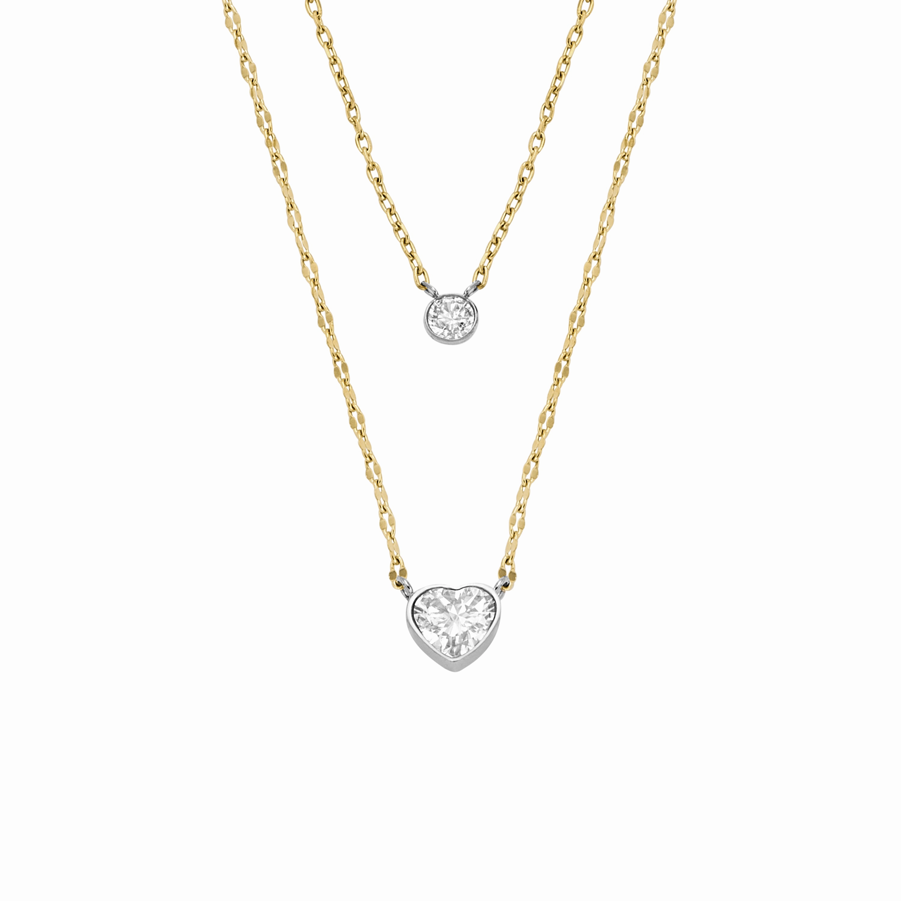 Sadie Tokens Of Affection Two-Tone Stainless Steel Chain Necklace fashion-jewelry  