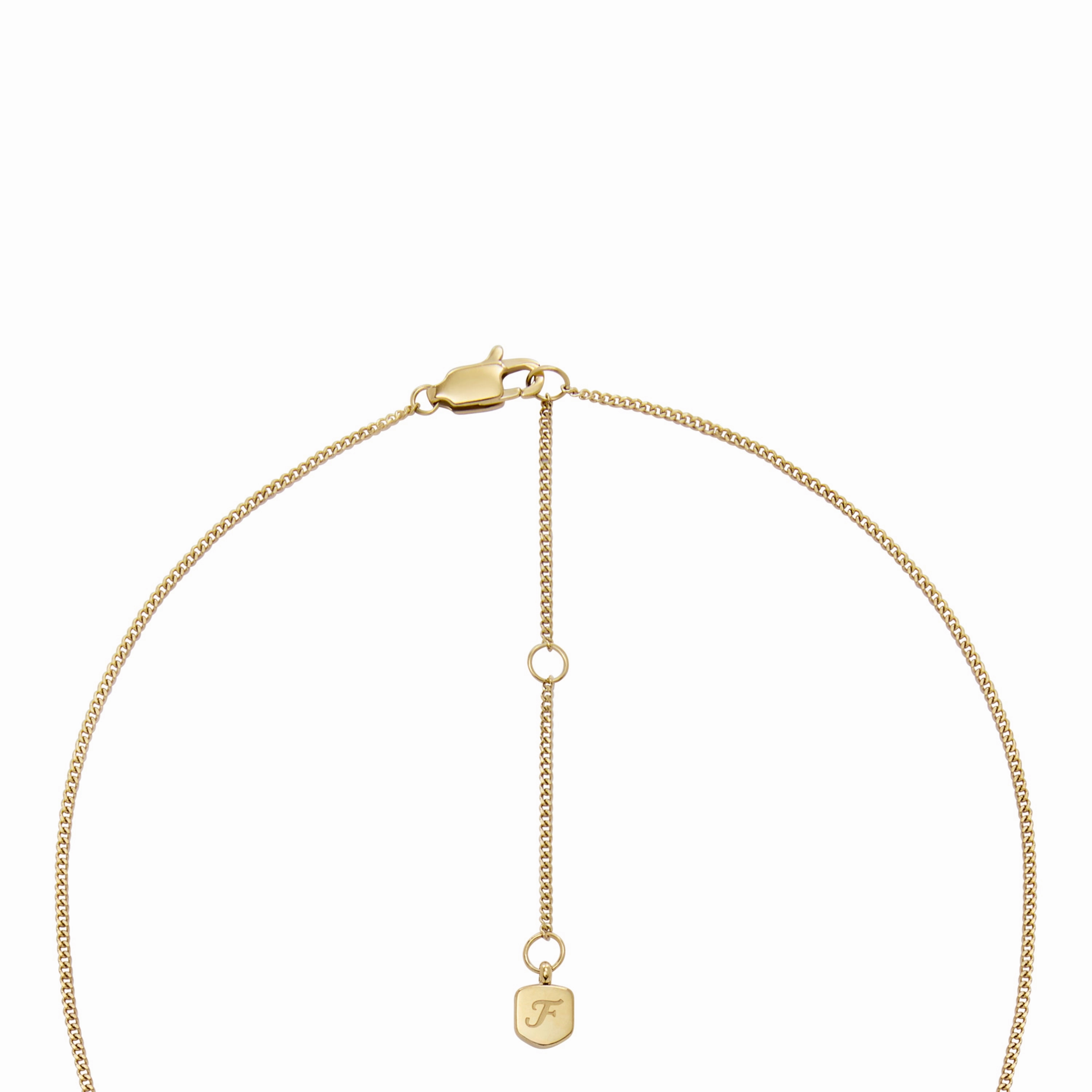 Sagittarius Written in the Stars Gold-Tone Stainless Steel Purple Amethyst Pendant Necklace