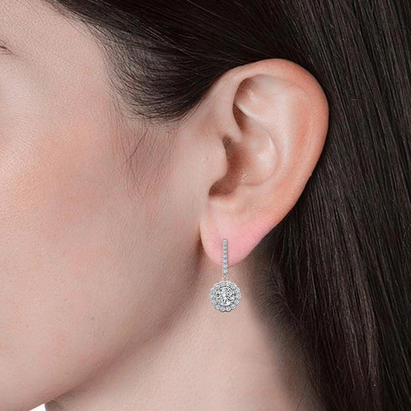 Saint Clara Fashion Flower Earrings 