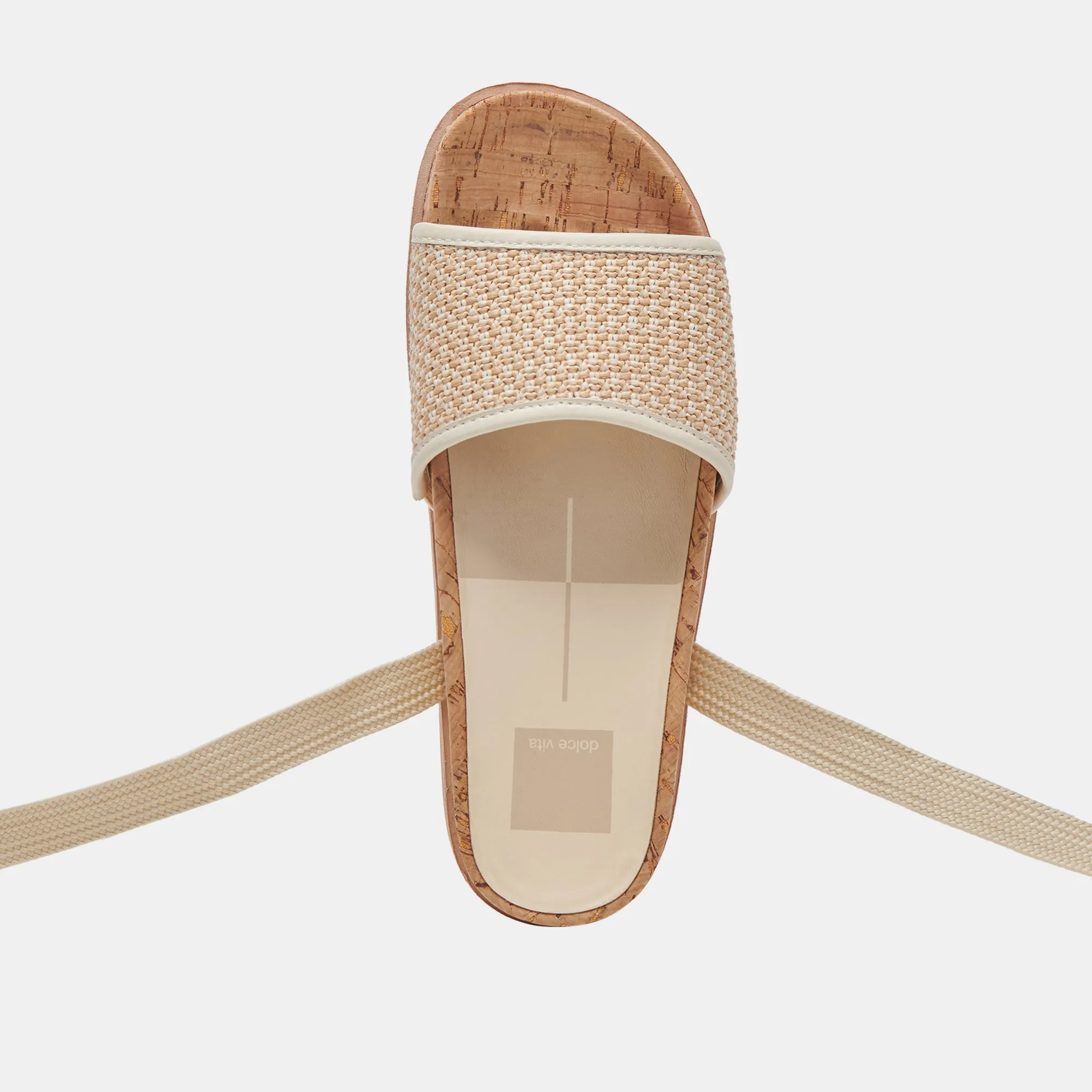 SALACY SANDALEN WEIß NATUR RAFFIA