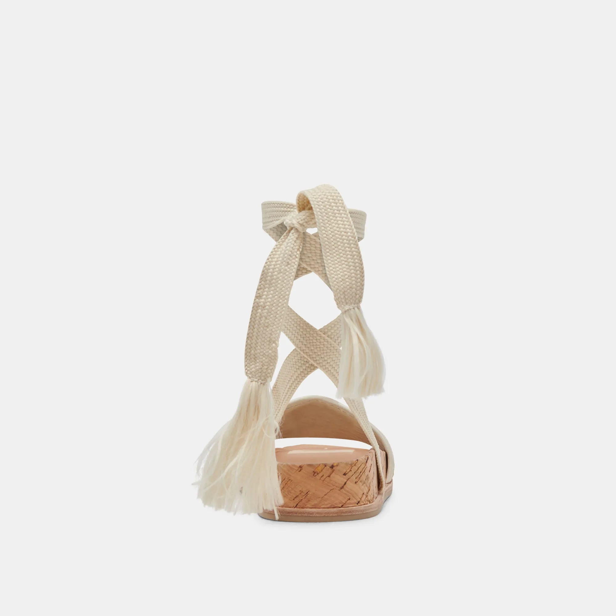 SALACY SANDALEN WEIß NATUR RAFFIA