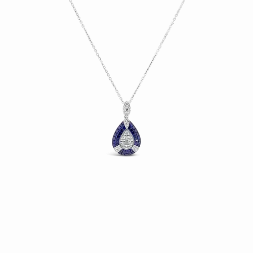 Sapphire &amp; Diamond Pendant