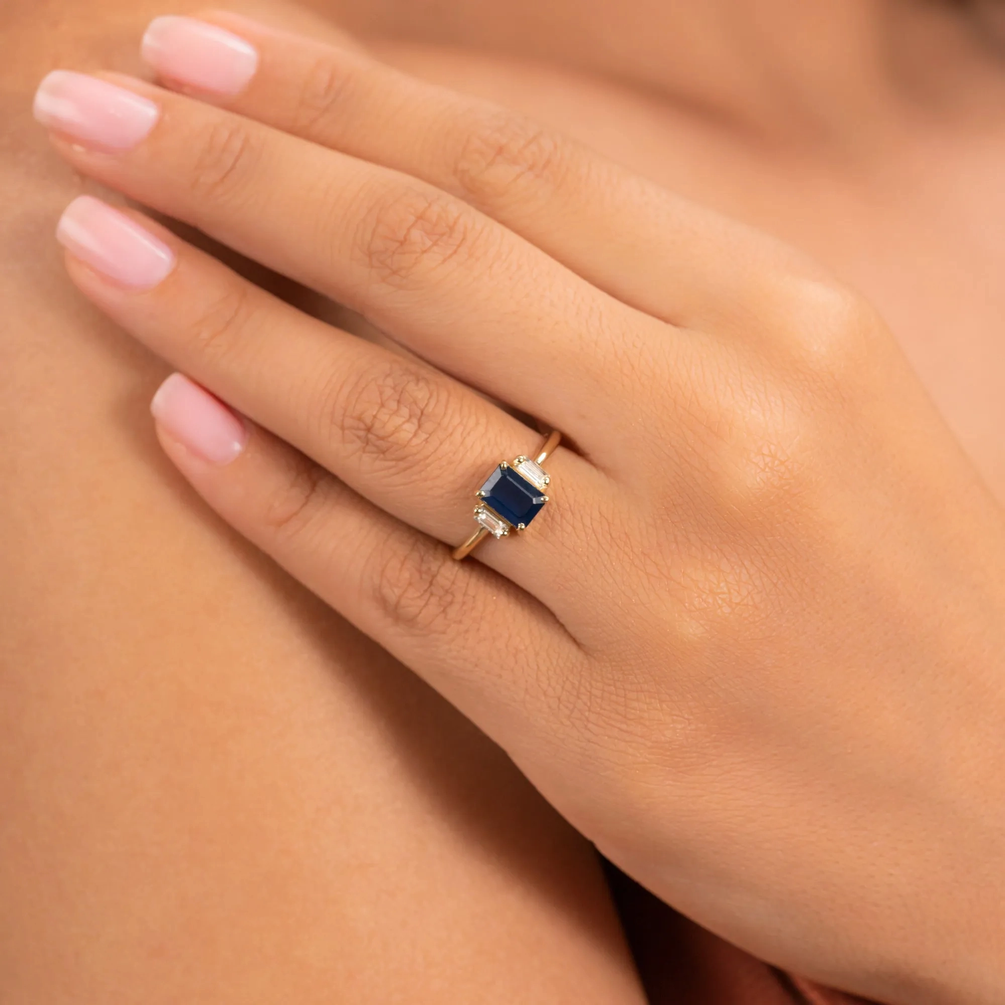 Sapphire and Diamond Engagement Ring, Lauryn