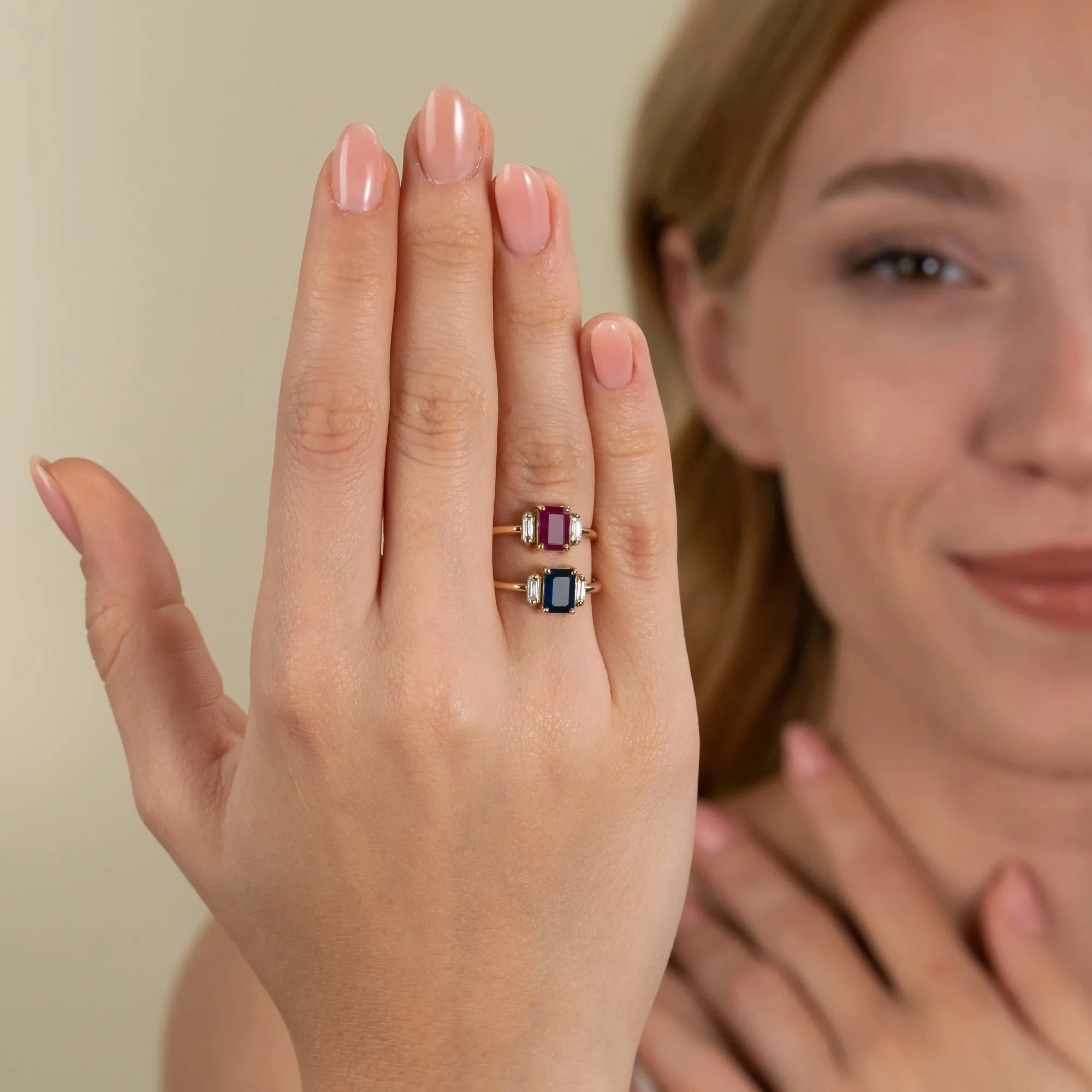 Sapphire and Diamond Engagement Ring, Lauryn