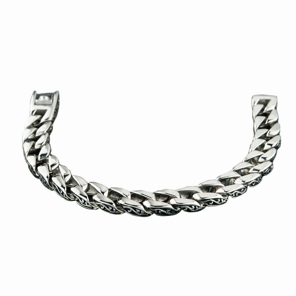 Scroll Steel Necklace 