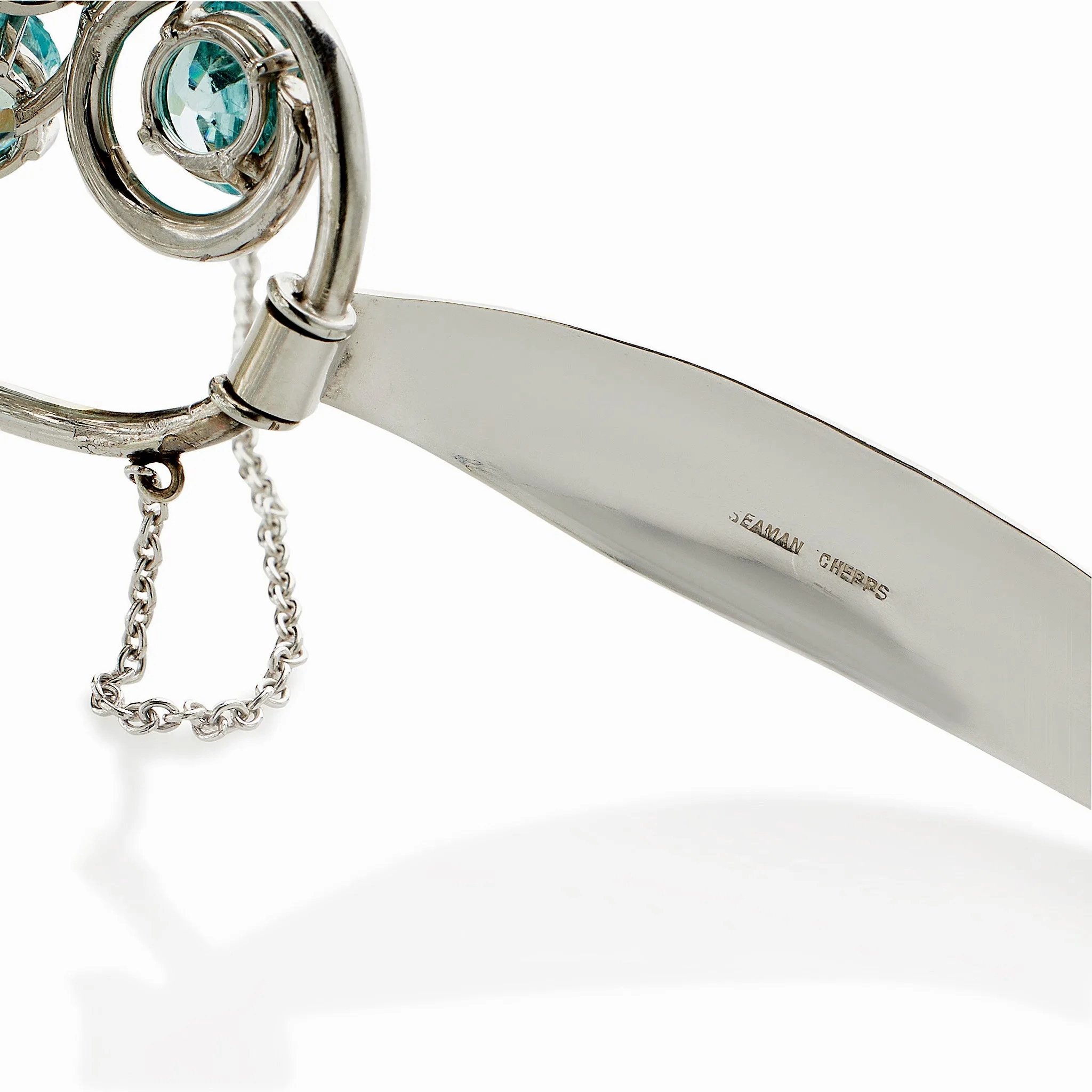 Seaman Schepps Blue Zircon and Diamond Bracelet