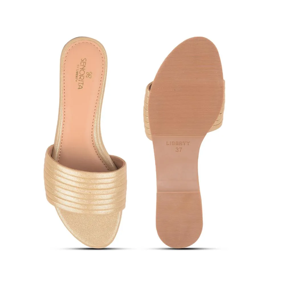 Senorita Casual Goldene Slides Damen STY-51E von Liberty