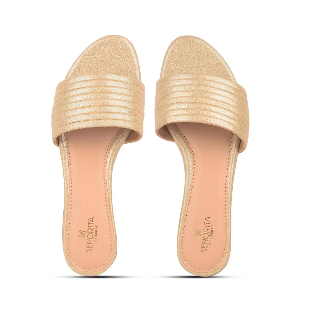 Senorita Casual Goldene Slides Damen STY-51E von Liberty