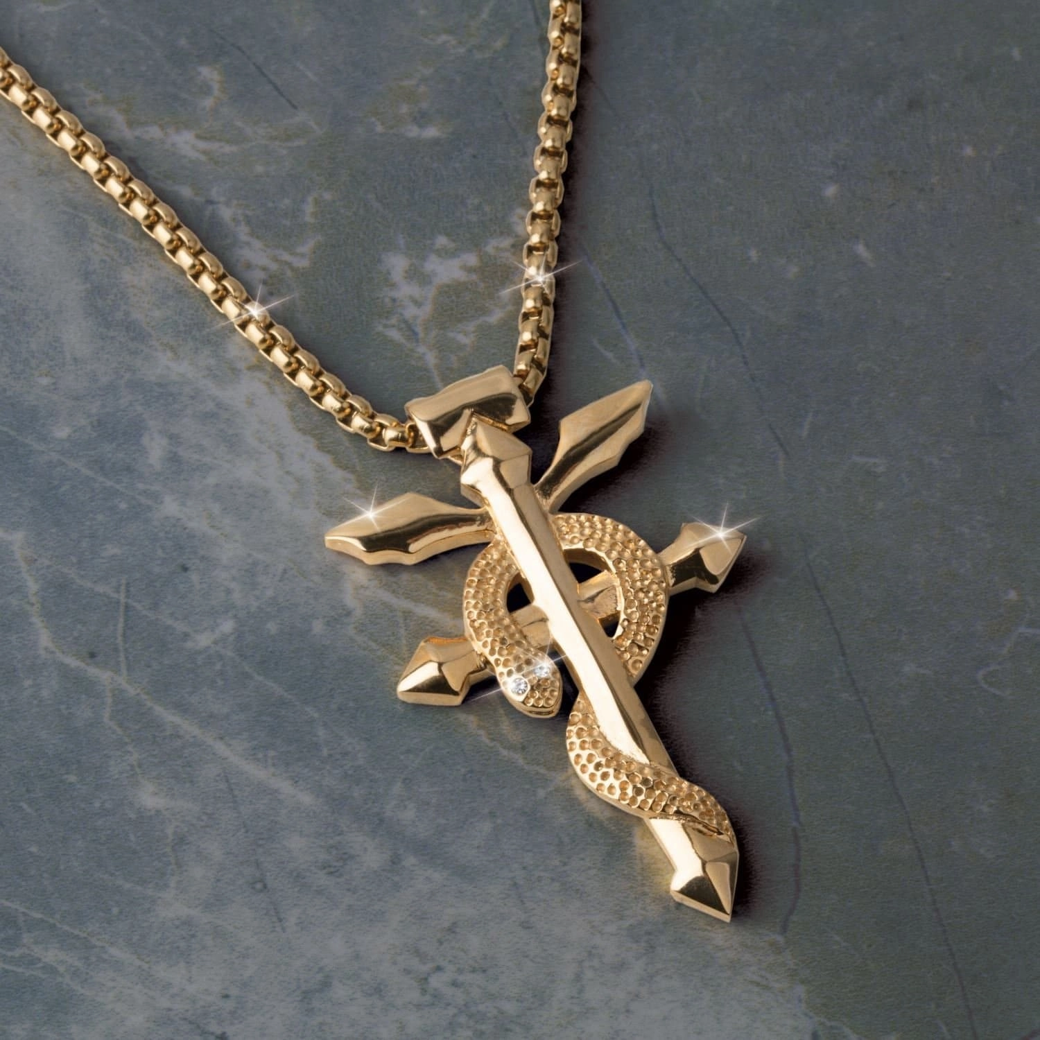 Serpentine Cross Pendant