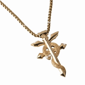 Serpentine Cross Pendant 