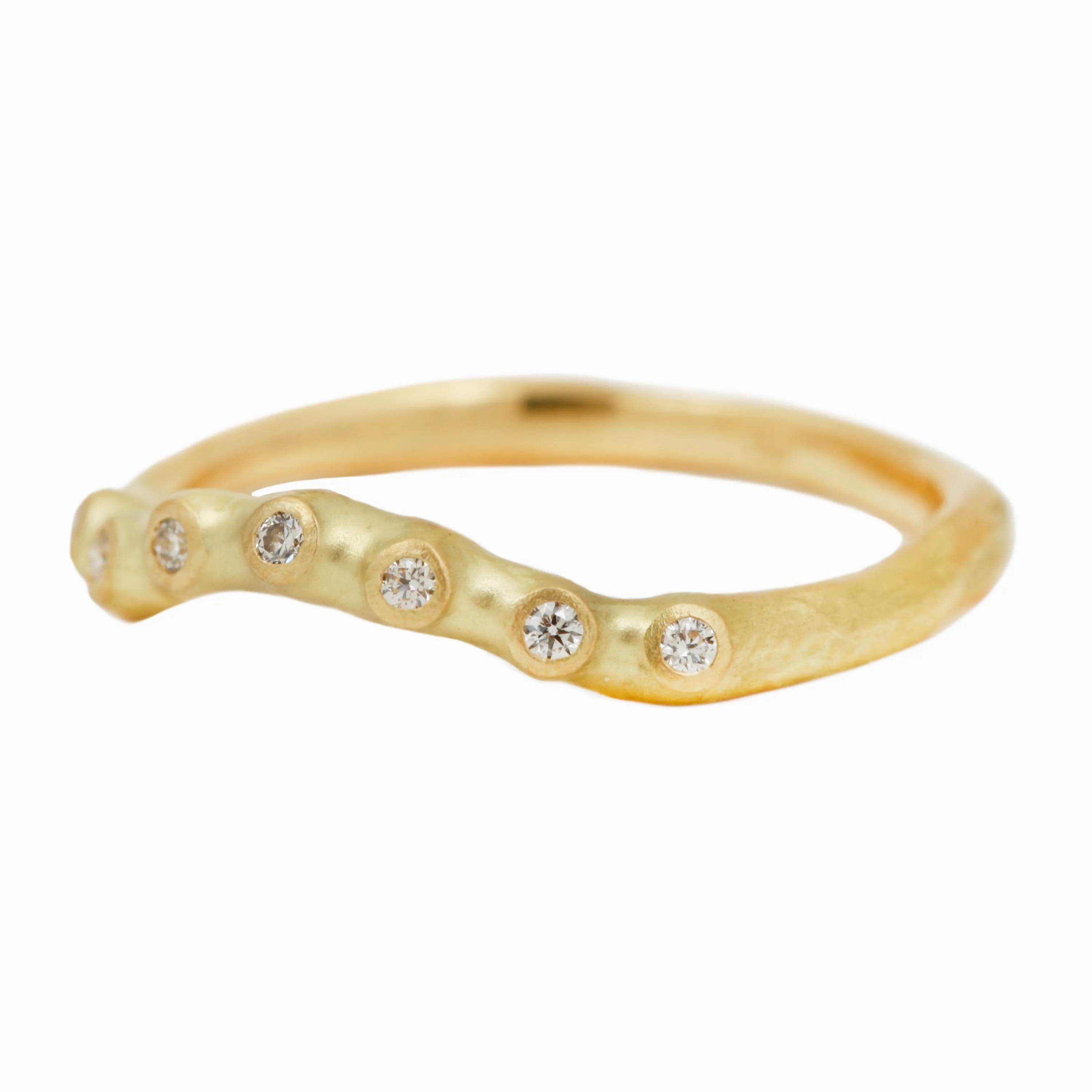 Seven Diamond Contour Ring