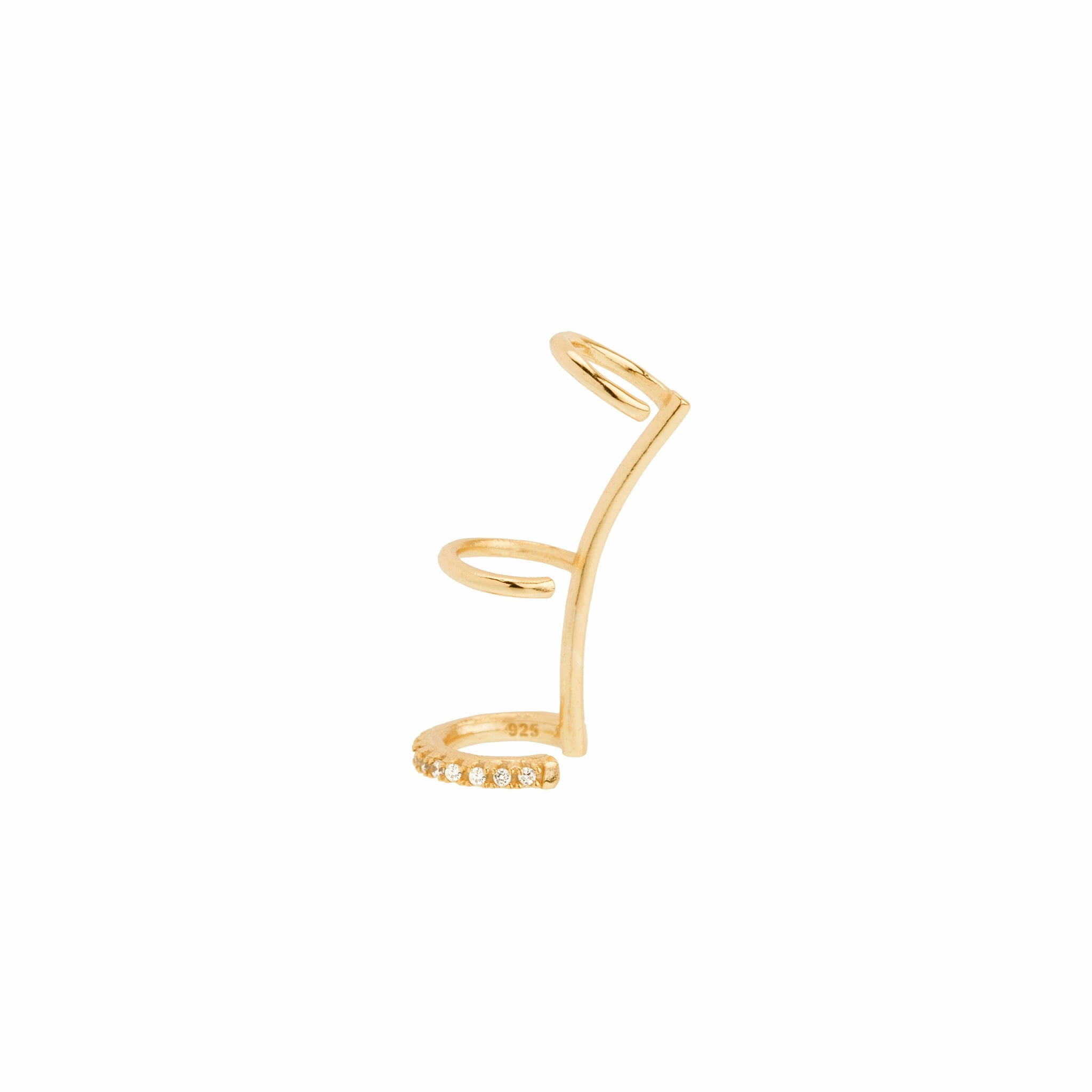Shashi Mercy Ear Cuff Earring, Vermeil on Sterling Silver fashion-jewelry  