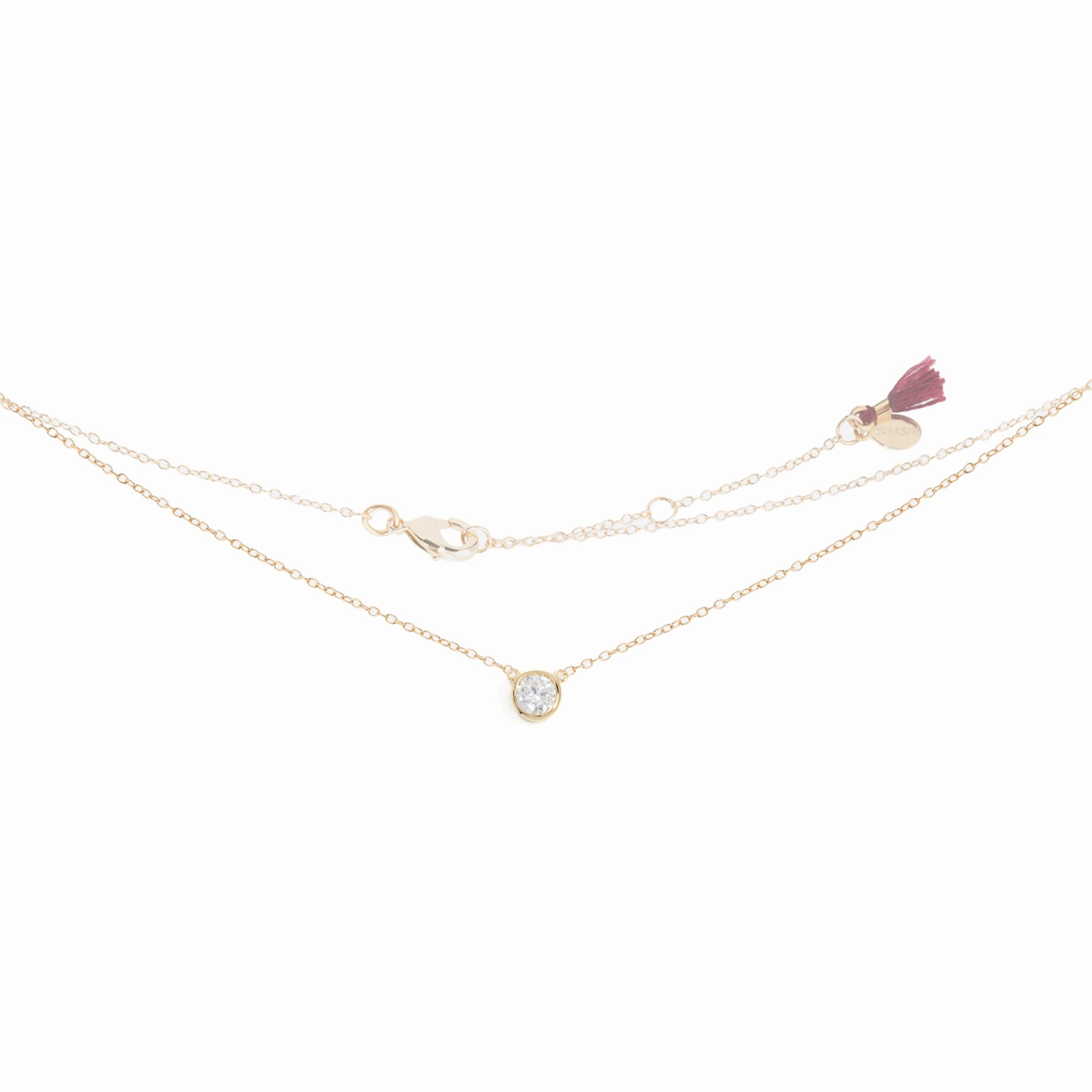Shashi Solitaire Necklace, Gold Vermeil Plating on 925 Sterling Silver fashion-jewelry  