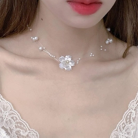 Shell Flower Pearl Clavicle Chain Female 