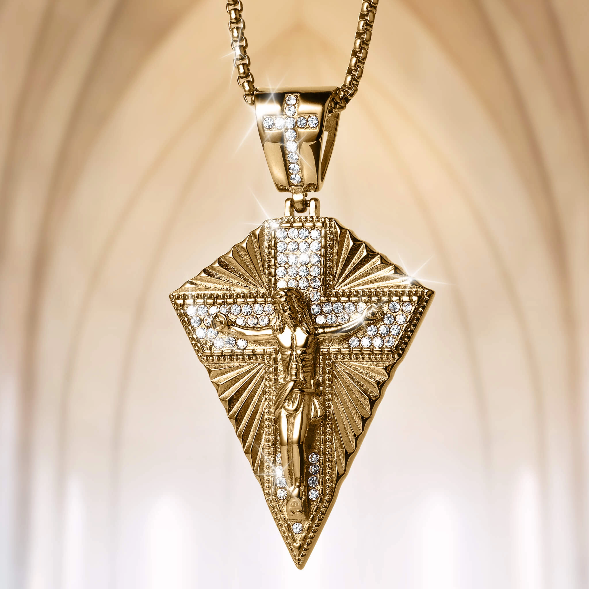 Shield Crucifix Pendant