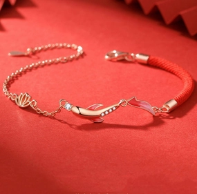 Shore Koi Lucky Red Rope Bracelet 