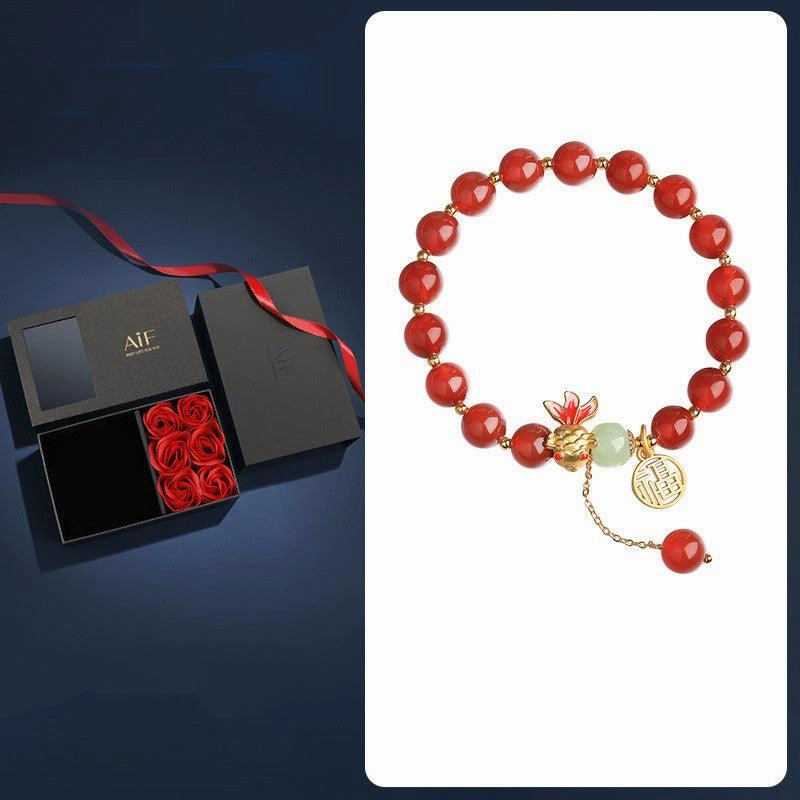 Shore Koi Lucky Red Rope Bracelet
