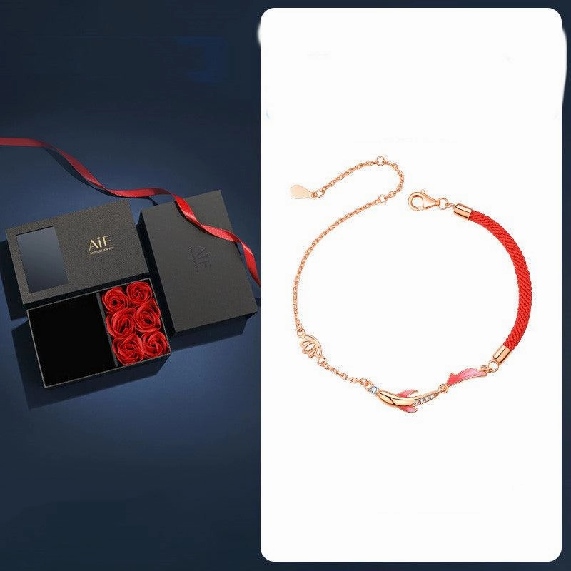 Shore Koi Lucky Red Rope Bracelet