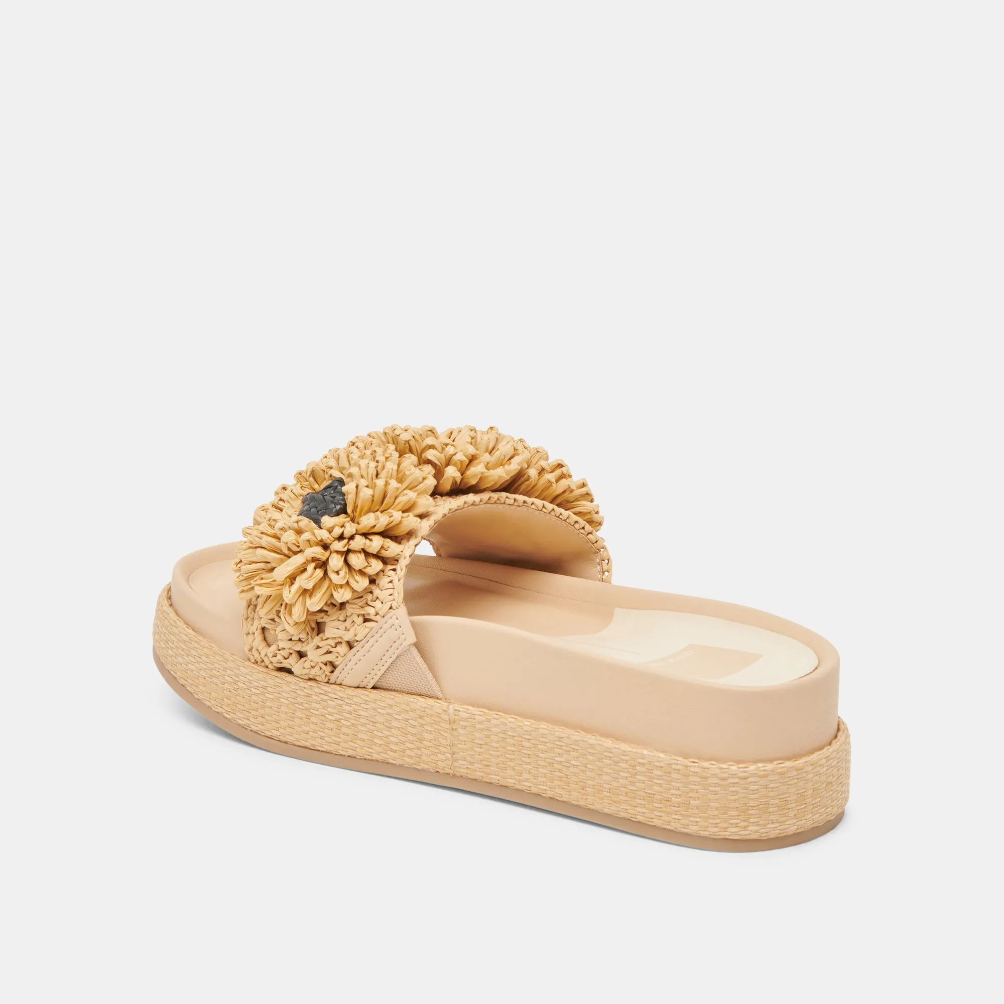 SIDONA BLUMENSANDALETTEN LT NATUR RAFFIA