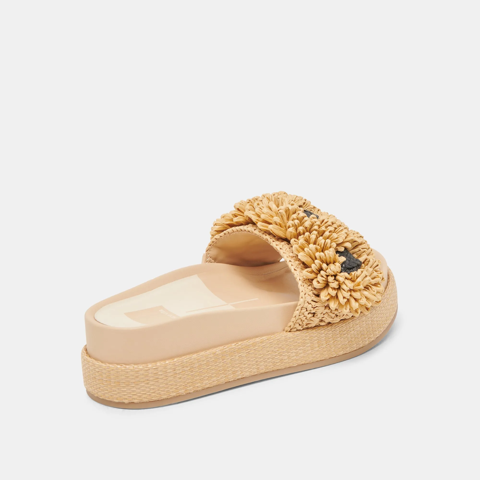 SIDONA BLUMENSANDALETTEN LT NATUR RAFFIA