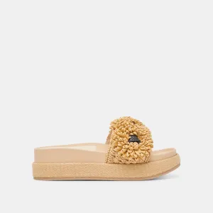 SIDONA BLUMENSANDALETTEN LT NATUR RAFFIA