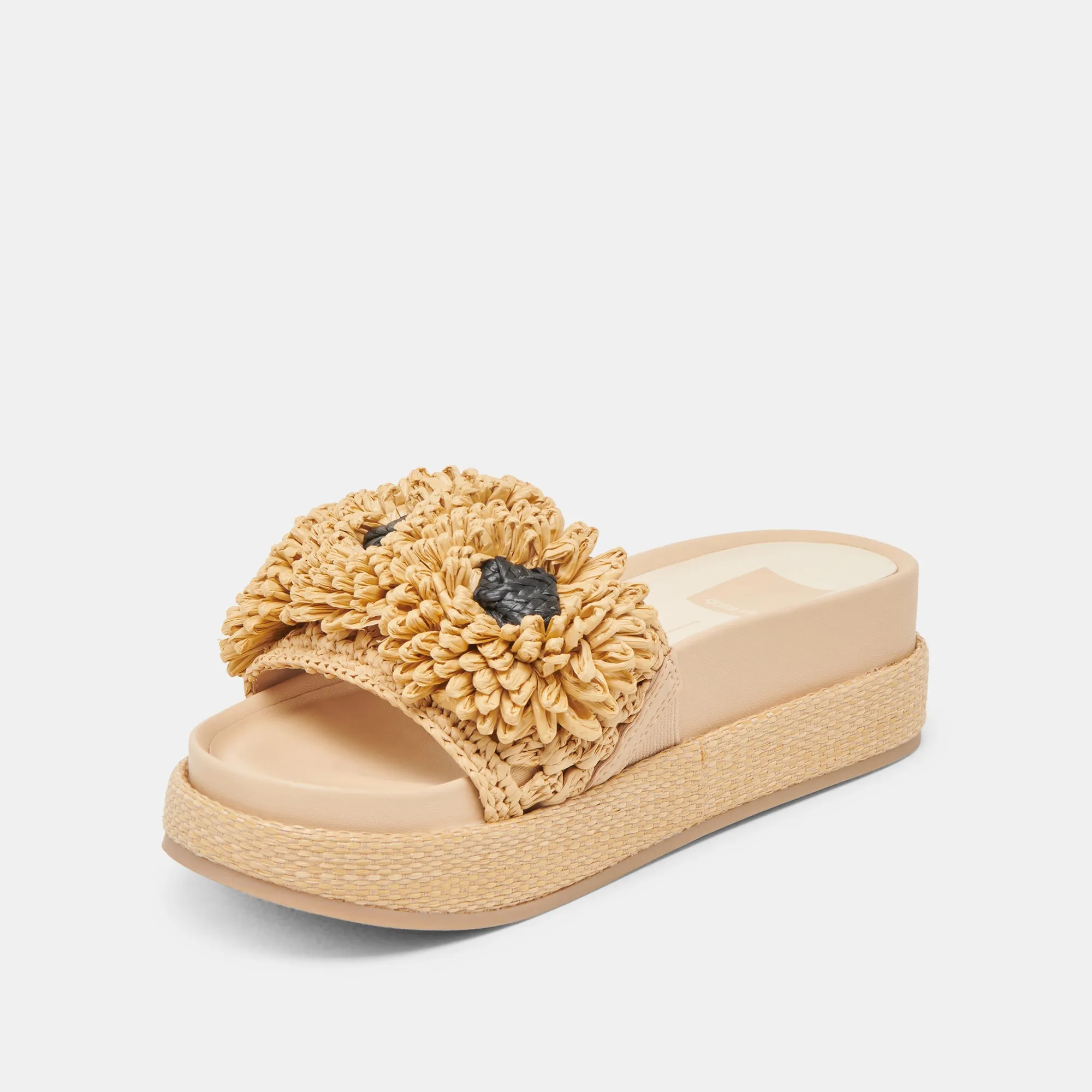 SIDONA BLUMENSANDALETTEN LT NATUR RAFFIA