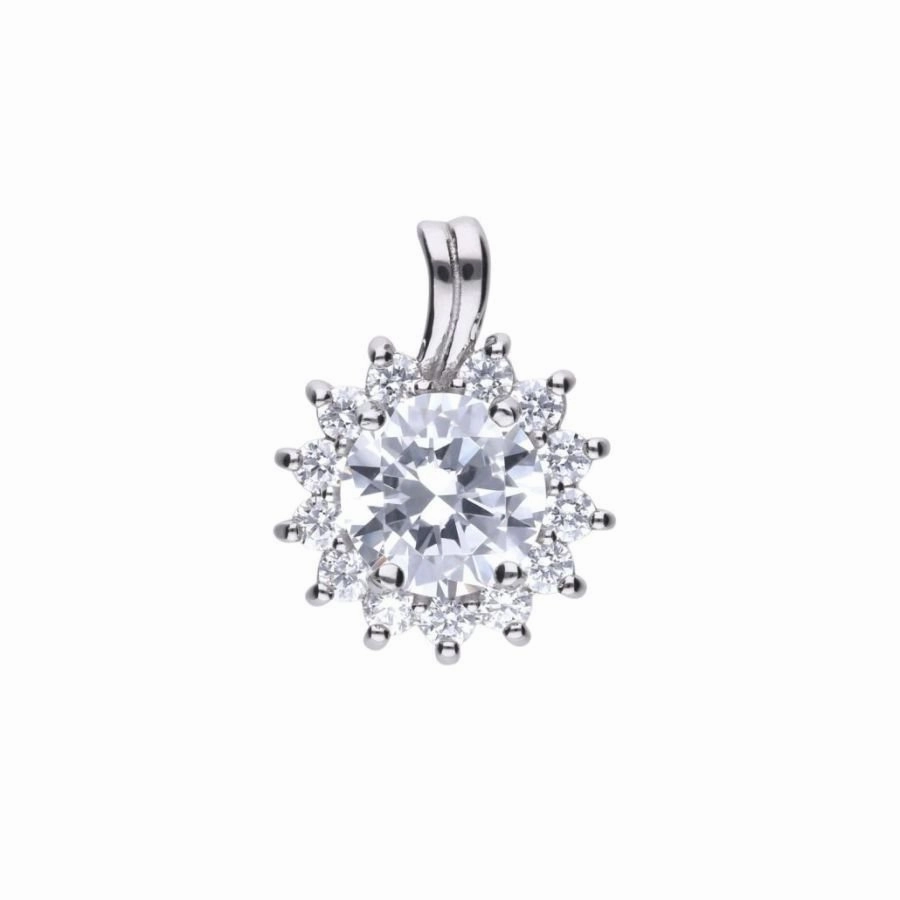 Sil-Cz- Clust Pend   Ch texture-silver-ornament  