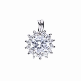 Sil-Cz- Clust Pend   Ch texture-silver-ornament  