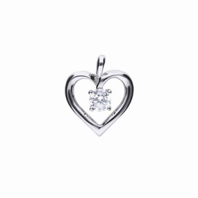 Sil-Cz-Opn Heart Pend   C texture-silver-ornament  