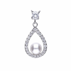 Sil-Cz-T.Drp Pearl Pnd Ch texture-silver-ornament  