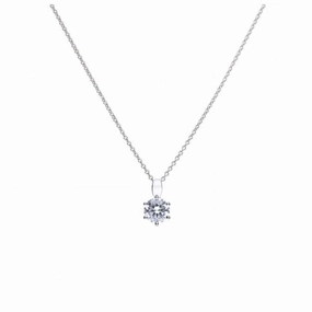 Sil-Solitaire Cz Clw Pndt texture-silver-ornament  