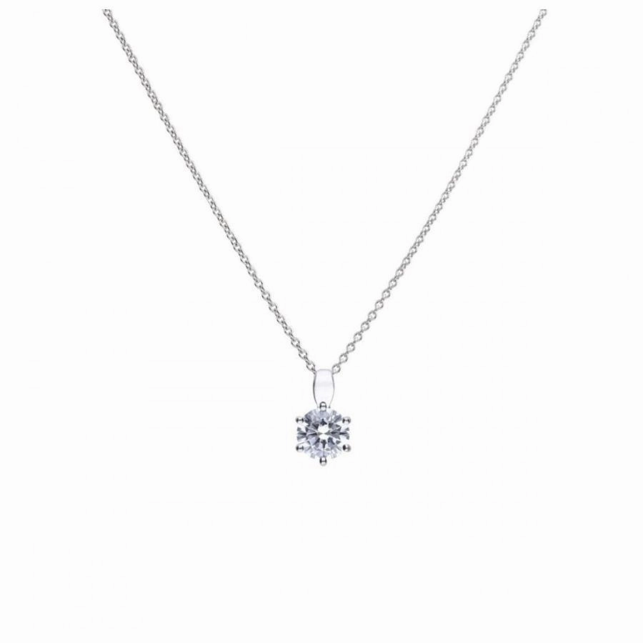 Sil-Solitaire Cz Clw Pndt texture-silver-ornament  