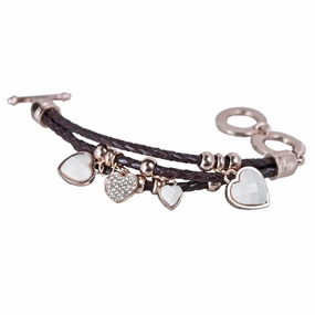 Silhouette Brown Leather Bracelet hand-chain-bracelet  