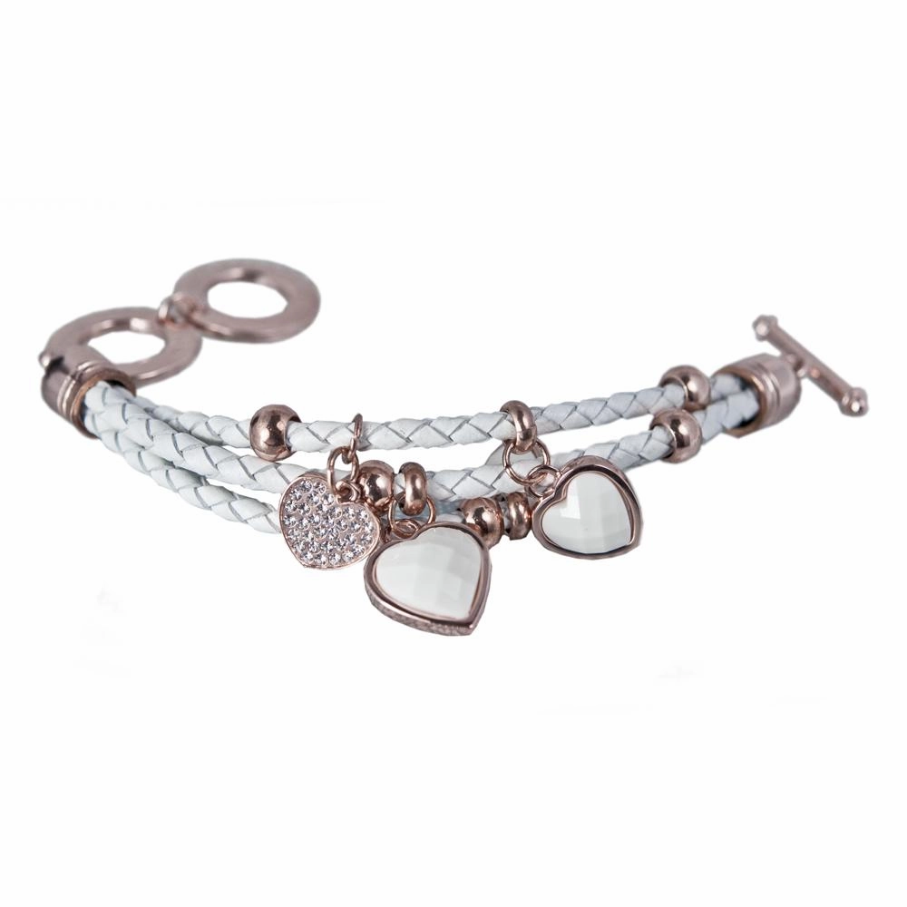 Silhouette White Leather Bracelet hand-chain-bracelet  