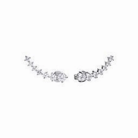 Silver 7 CZ graduated stud earrinngs texture-silver-ornament  
