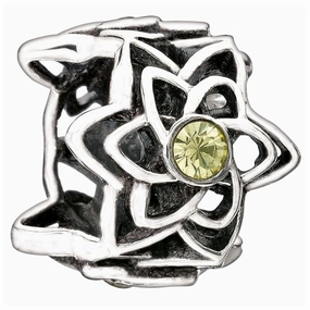 Silver bead - Dahlia texture-silver-ornament  