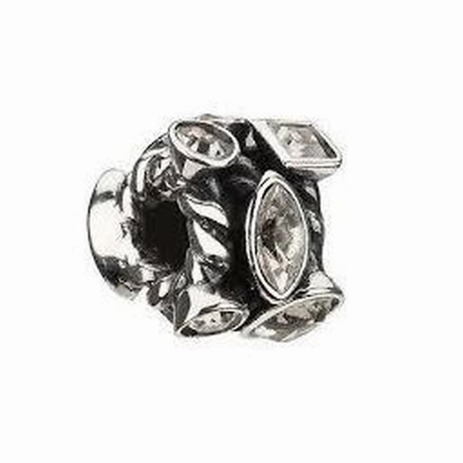 Silver bead - Marquise texture-silver-ornament  